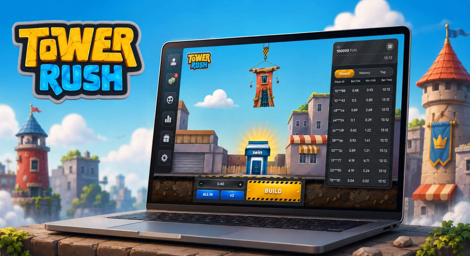 Tower Rush single round mechanics and cash out process