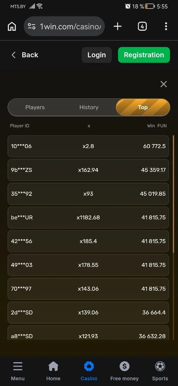 Tower Rush top winnings and recent payouts history in the app
